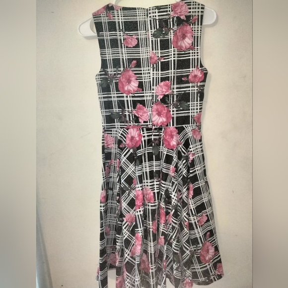 Grace Karin Plaid Floral Dress - Picture 4 of 4